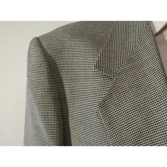 MANZETTI Black White 44R Patch Pocket Sport Coat - Picture 8 of 9
